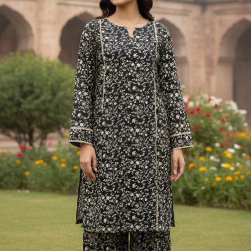 Premium Lawn 2 Piece Printed Suit – Unstitched Summer Lawn Collection for Ladies (Printed Qameez & Printed Dupatta)