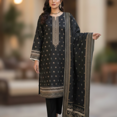 Premium Lawn 3 Piece Digital Printed Suit – Unstitched Summer Lawn Collection (Printed Qameez, Dupatta & Plain Dyed Shalwar)